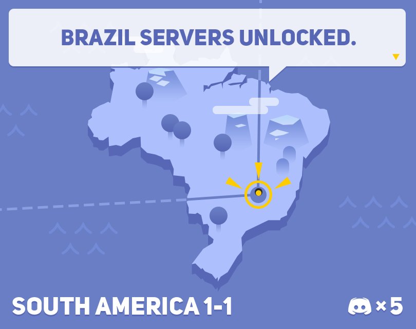 Discord on X: hey guess what BRAZIL SERVERS ARE LIVE TOO whaddup