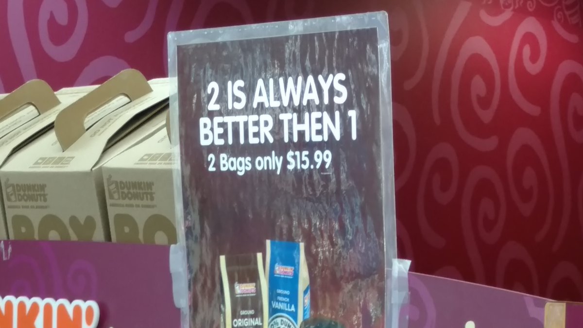 ymacorr's tweet image. Come on @DunkinDonuts !!! #incorrectgrammar #badediting #fireyouradvertisingcompany