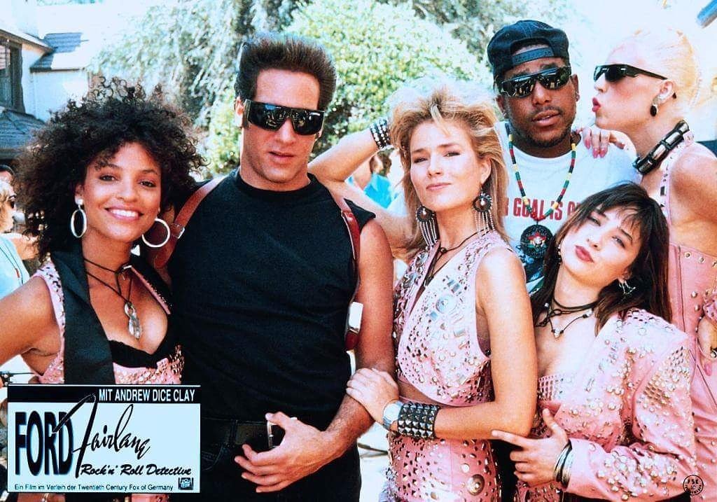 TheRealDiceClay's tweet image. OLD SCHOOL on the set of Ford Fairlane