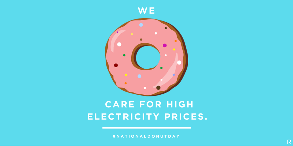 Renew_Energy_'s tweet photo. We #donut care for high electricity prices. #NationalDonutDay #Solar #SaveMoney https://t.co/SR2mBFOlOA