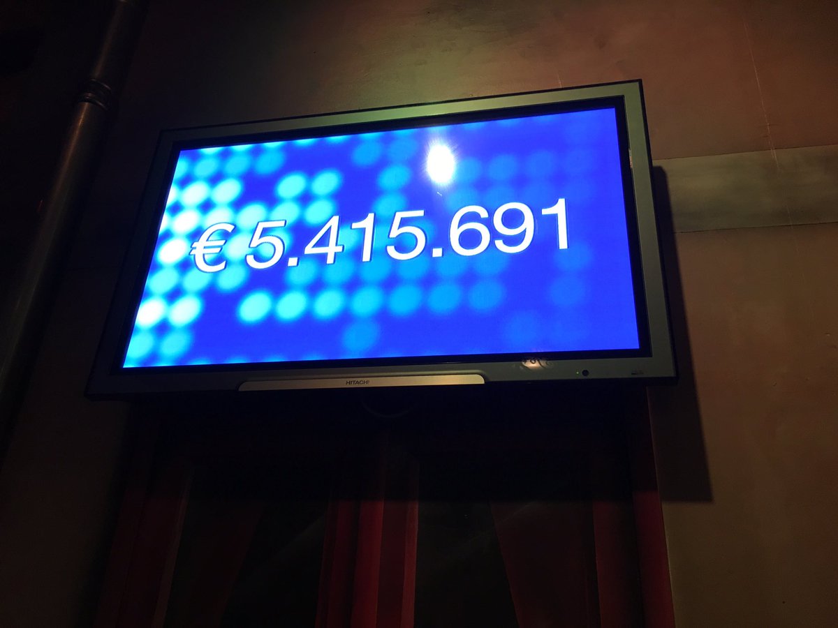PeterKonings's tweet photo. Totaalopbrengst #roparun2016 €5.415.691!!!! @RTV_Rijnmond https://t.co/LrSvQk4Uqw