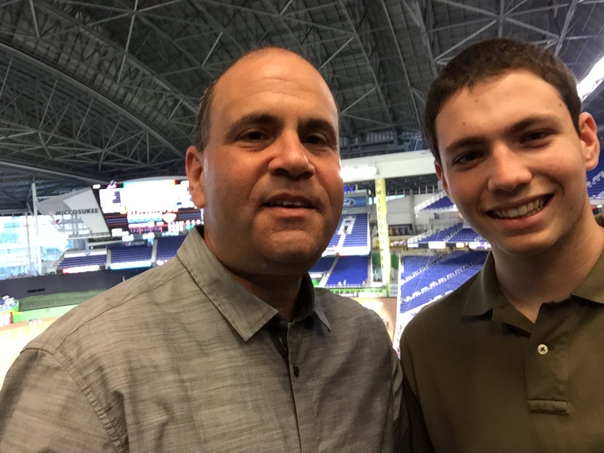 IraHeatBeat's tweet photo. Proud dad: First time covering same game as @jakewinderman as part of his @FOXSportsFL internship. #MarlinsMets https://t.co/poQ8TEdXpa