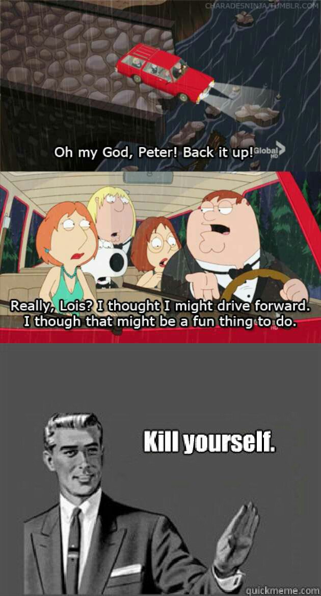 GonePlant's tweet photo. #1 6/3/16 #FamilyGuy #Mispell #kys #GrammarGuy https://t.co/SY7e0C46td