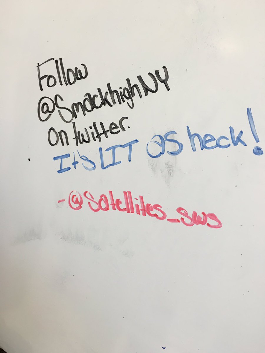 satellites_sws's tweet photo. When you have free time at the end of Global ππΌπ―π― @SmackHighNY #SmackHigh #SmackRep (someone made me replace 'AF') https://t.co/z3Nt7hTlry