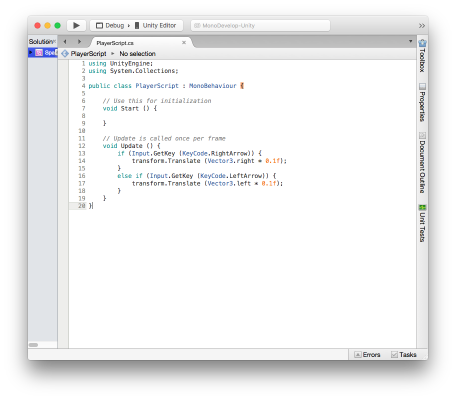 bobreyes's tweet photo. Finally got something moving... #DevConPH #Unity3DCodeCamp https://t.co/OtqYNnVojR