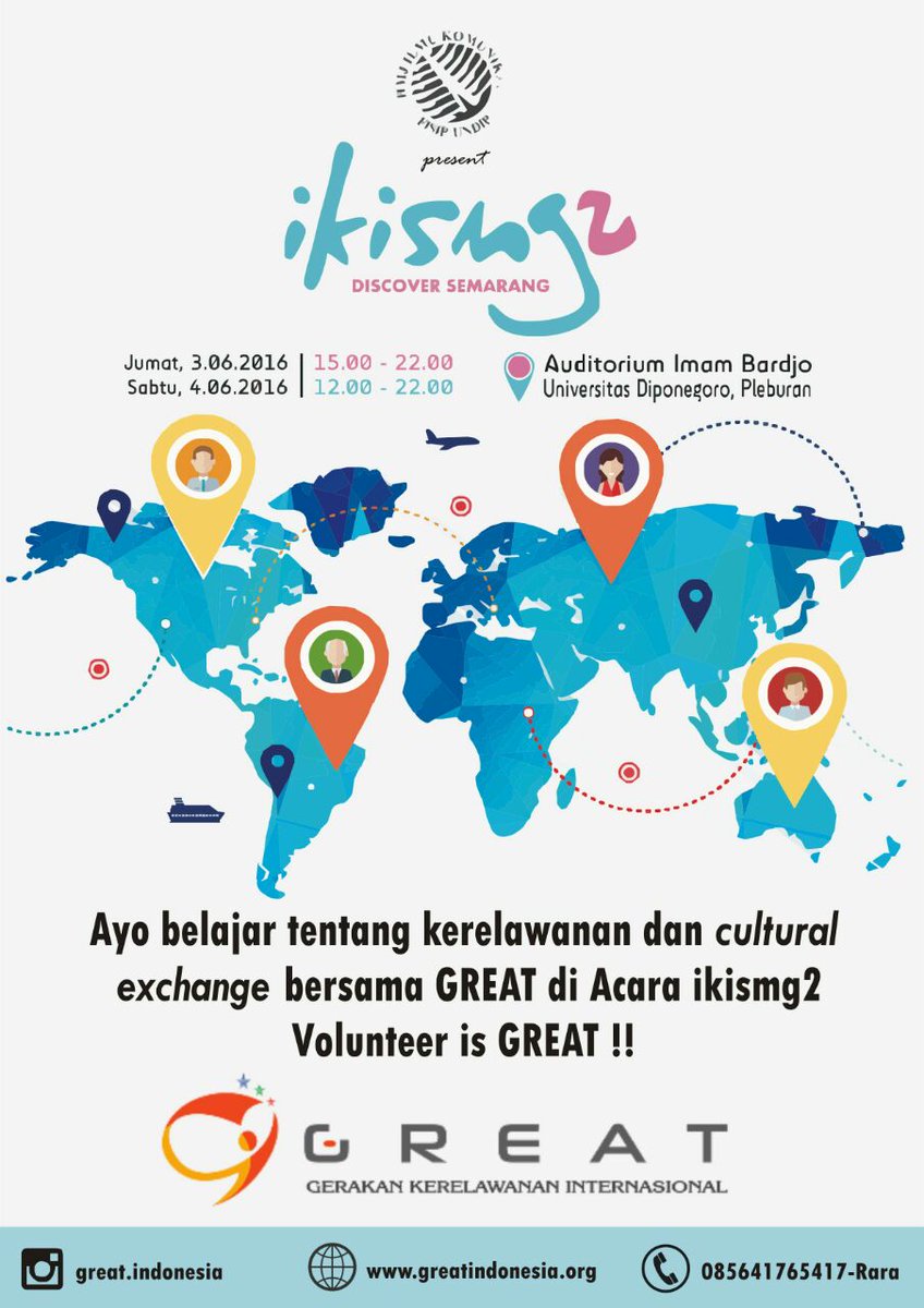 Ketemu relawan internasional GREAT dlm talkshow HARI INI, <a href="/ikiSMG2/">Iki Semarang</a> | 14.00-15.00 | <a href="/jawapos/">Jawa Pos</a> <a href="/suaramerdeka/">SuaraMerdeka.com</a> @TRAXfmSMG