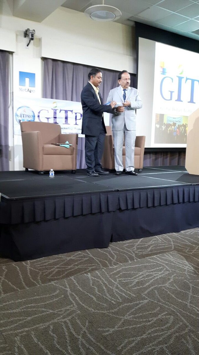 drharshvardhan's tweet photo. With Chairman Global Indian Technology Professional organis. &amp; IT professionals in silicon valley 2years of our govt https://t.co/KmqLstZgTu