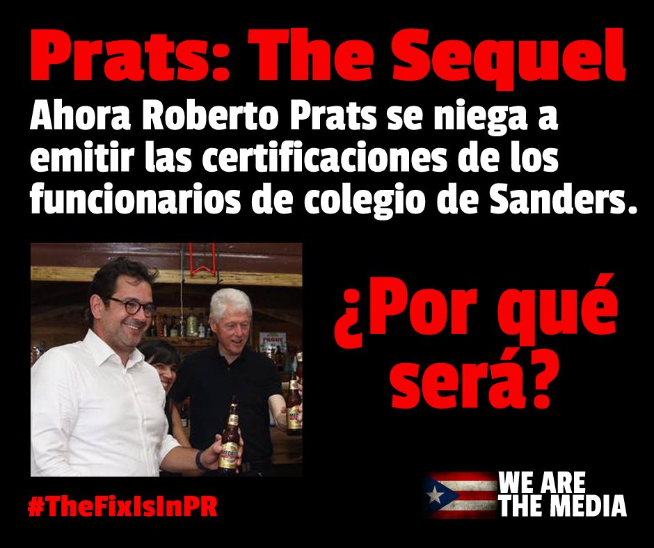 PRForSanders's tweet photo. No se dejen intimidar! Sal a votar este domingo! https://t.co/han4NlbW8z #BerniePR #TheFixIsInPR #NotMeUs https://t.co/w8XXnQ5lkd