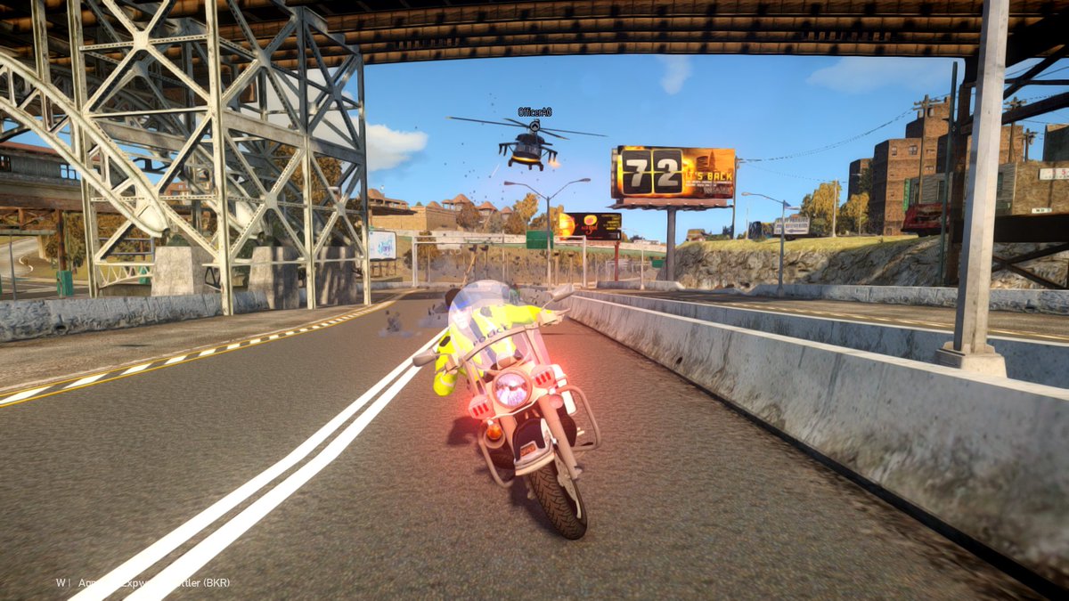 MrMatt41's tweet photo. @MountiesGaming @RaNgErScOpE When you try to test a motorcycle and Adam rolls up. https://t.co/GlVyTsKTA6