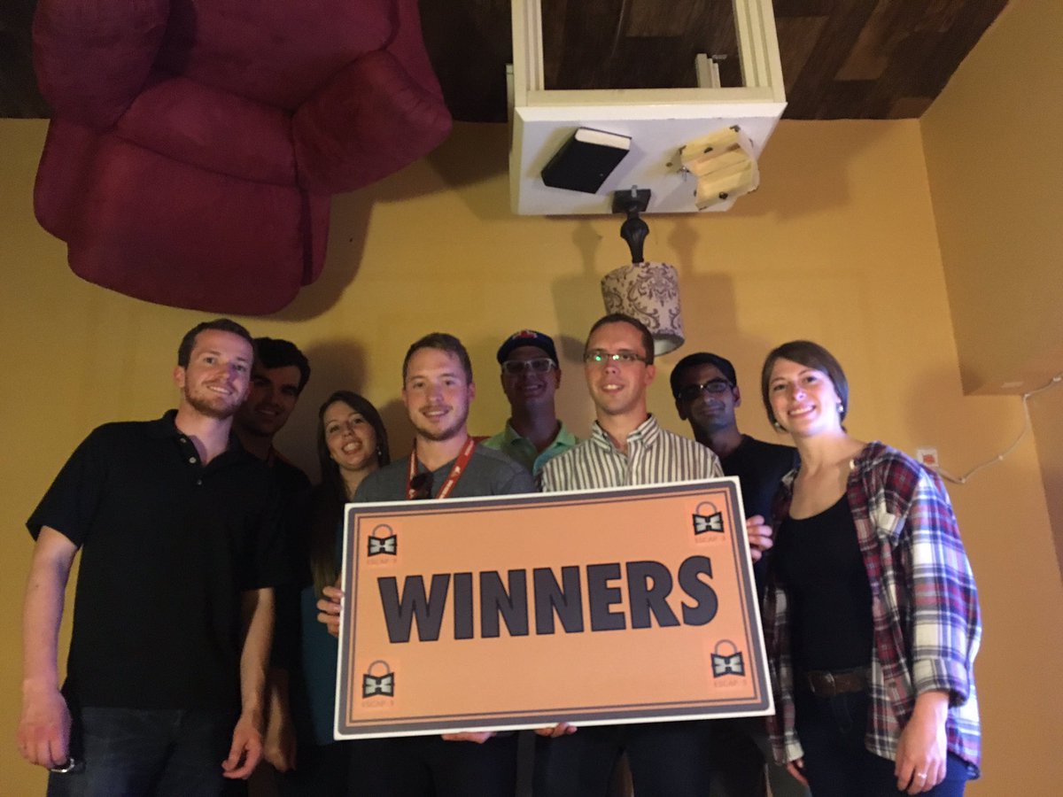 csce2016's tweet image. The winners of the escape room challenge!