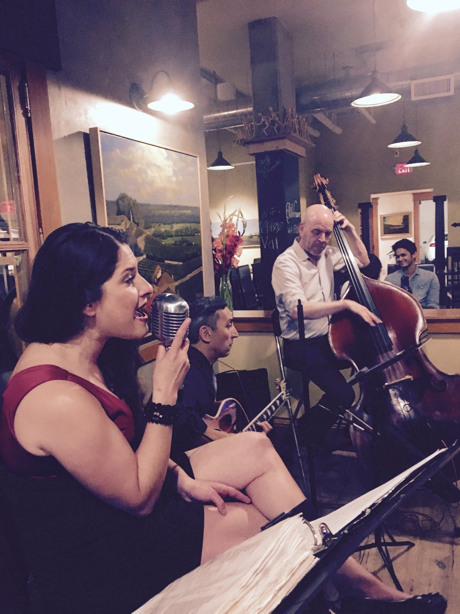 Look who's playing tonight: Lauren Halliwell, Rick Silvestri w/ a Archtop jazz guitar &amp; Tim Cheyrnikoff on piano!