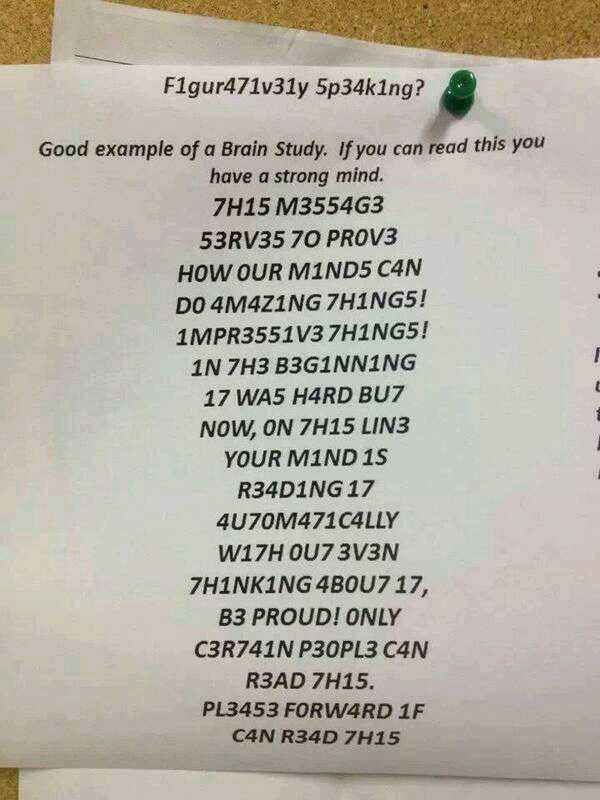 Twitter Experiment!

How many of you can read this? If you can read it, Retweet and pass it on! 😀👍