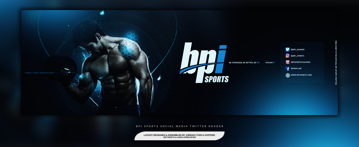 JordanCyno's tweet photo. Twitter header Collaboration Design with @Voster_ for @bpi_sports Retweets &amp; Likes appreciated https://t.co/3NL3u8YrNP