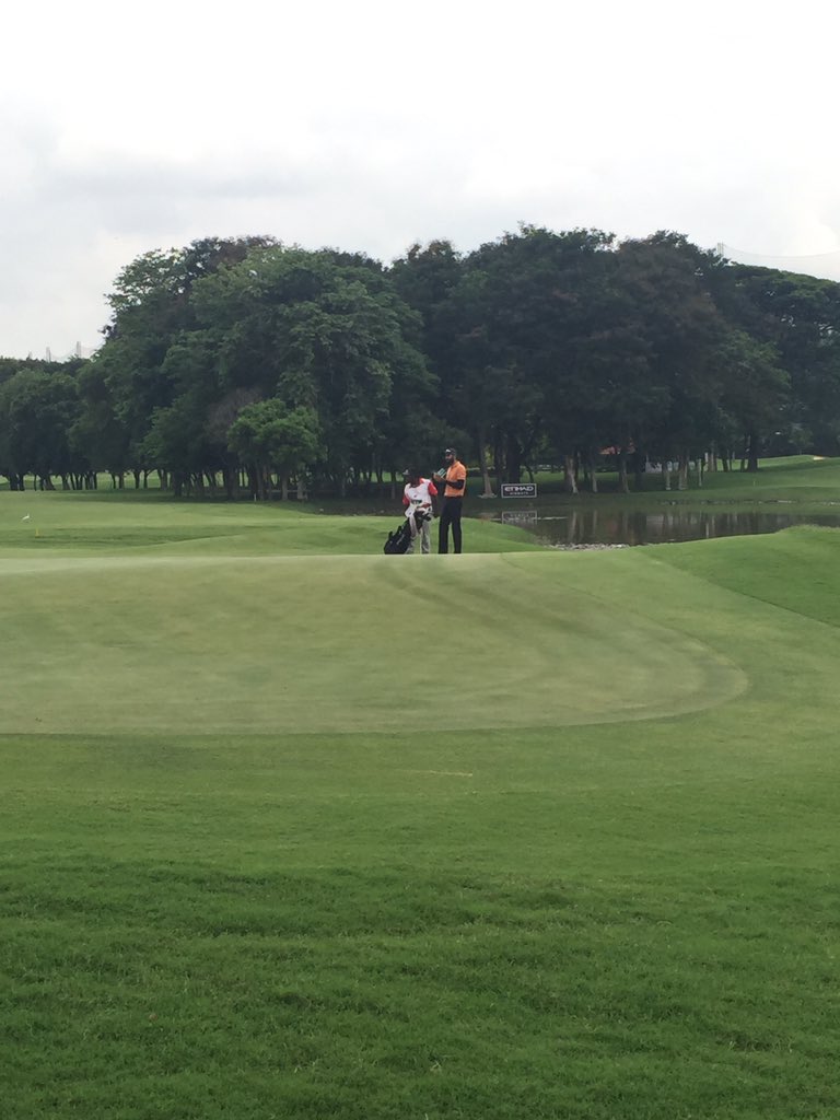 LPLouisPhilippe's tweet photo. What a great match between Abhijit Chadha, @mithunmx2 and Abhinav Lohan! 
Stay tuned! #LPCup2016 #LPCup #golf https://t.co/z8aej3fgJf