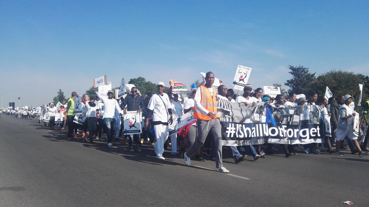 MmegiOnline's tweet image. #IShallNotForget March in Gaborone