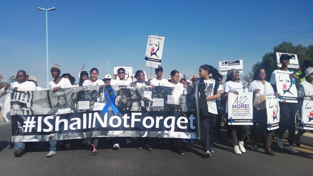 MmegiOnline's tweet image. #IShallNotForget March in Gaborone