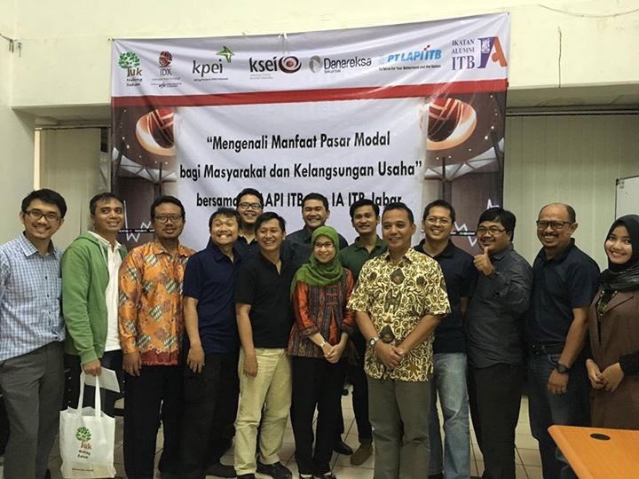 [040616] Kegiatan pengenalan pasar modal, IA ITB Jabar bekerjasama dgn IDX &amp; PT LAPI ITB <a href="/Sinergi_IAITB/">Ikatan Alumni ITB</a> <a href="/Danareksa/">PT Danareksa (Persero)</a>
