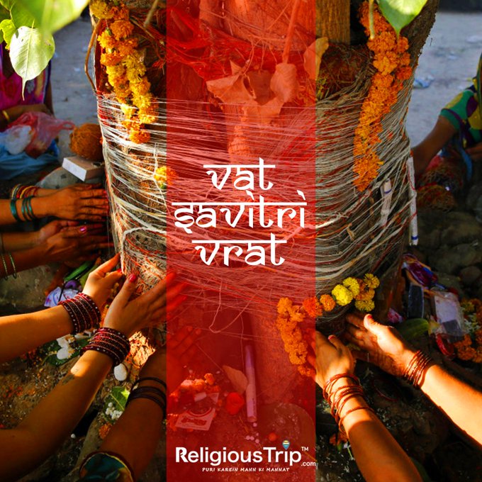 Vat Savitri Vrat observed by Hindu married women for health longevity of their husbands. IMAGES, GIF, ANIMATED GIF, WALLPAPER, STICKER FOR WHATSAPP & FACEBOOK
