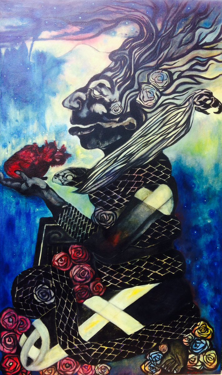 ArielBirdie's tweet photo. This is my Art #oldpainting #sacerdotisa #sacerdot #priestess #painting #art #arte #maya #arte https://t.co/dYRWnL41hZ