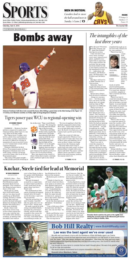 Elliott_Journal's tweet photo. .@ClemsonBaseball wins its region opener and @Journal_Robbie posts his final byline in @UpstateTodaySC. https://t.co/5EXaf2a4XZ