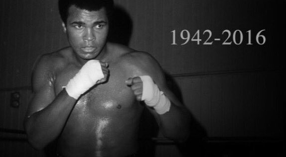 RIP to the #GOAT Prayers and condolences to the Ali family.