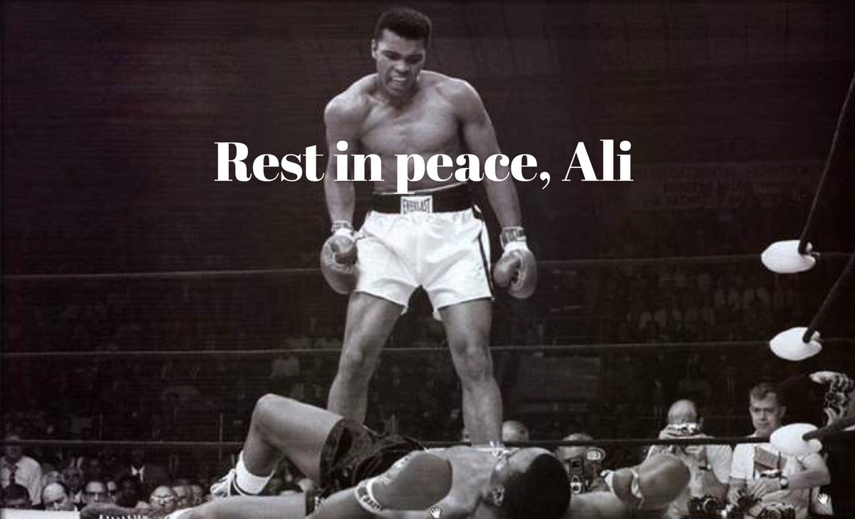Rip legend, Muhammad Ali has died at 74. 🙏🏼