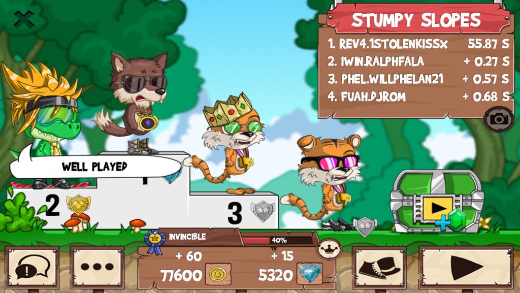 1stolenkissx's tweet photo. Saved it for us with that lightening ! Lol he wasn't she my teammate lol #funrun2 #Ralphfala #willphelan21 #djrom https://t.co/ca7WDjHVsx