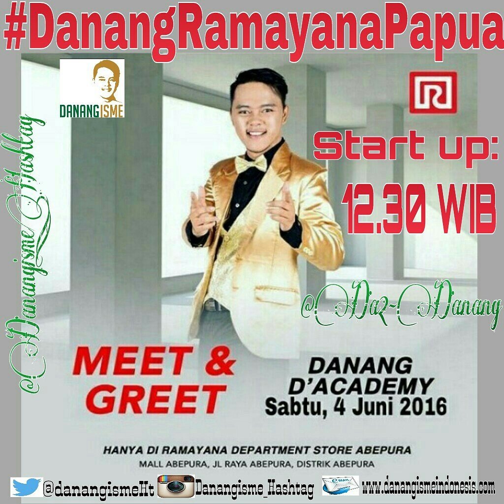 Siang Mates!!!
Yuukkk kita Ramaikan sekarang HT kita
<<#DanangRamayanaPapua>> 
Yang ON retweet ya Mates😘<a href="/DA2_Danang/">DA2_Danang</a>