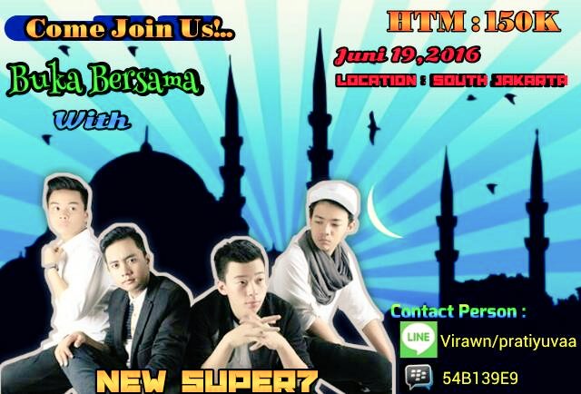 New_Super7's tweet photo. ayo siapa lagi yg mau ikut bukber bareng jose bagas andre dimas bisa line virawn /pratiyuvaa. https://t.co/o4AOuoSB1a