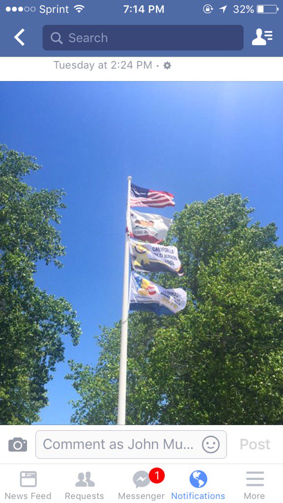 The flags are waving at JME!  We also just got named a California Honor Roll School!!!!