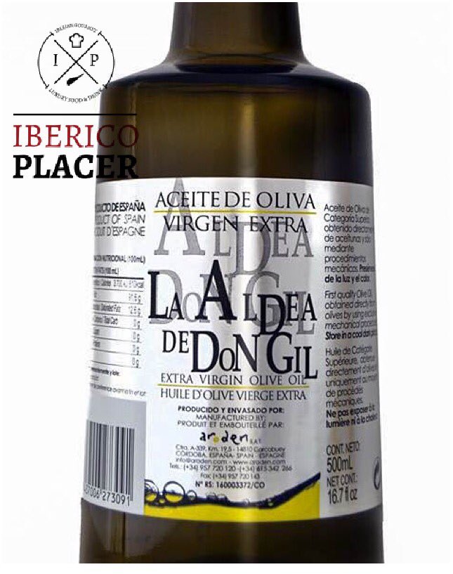Aceite virgen extra "la aldea de don gil" 
Nueva incorporación próximamente a ibericoplacer.com
¡Feliz sábado!