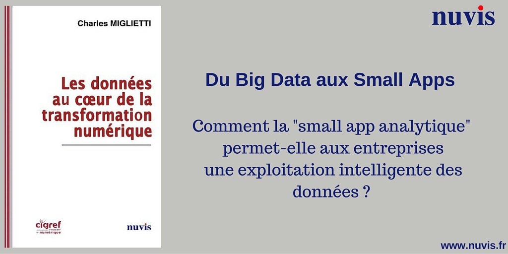 Editions_Nuvis's tweet photo. Du #BigData aux #SmallApps, par @charlesmigli
cc @TelecomPTech @CIGREF #TransfoNum #Data https://t.co/1XqZFfi22j https://t.co/p0Cb9yhie9