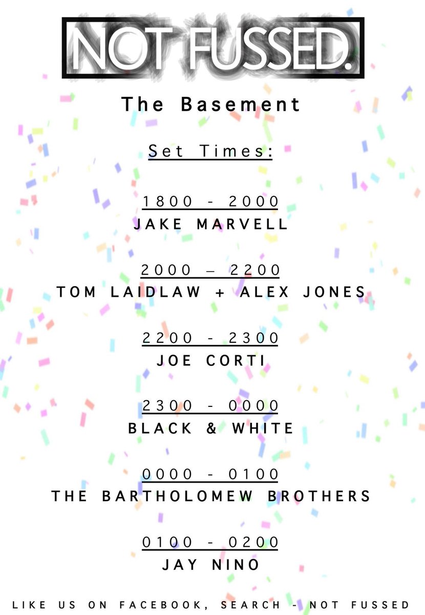 Tonight's set times!