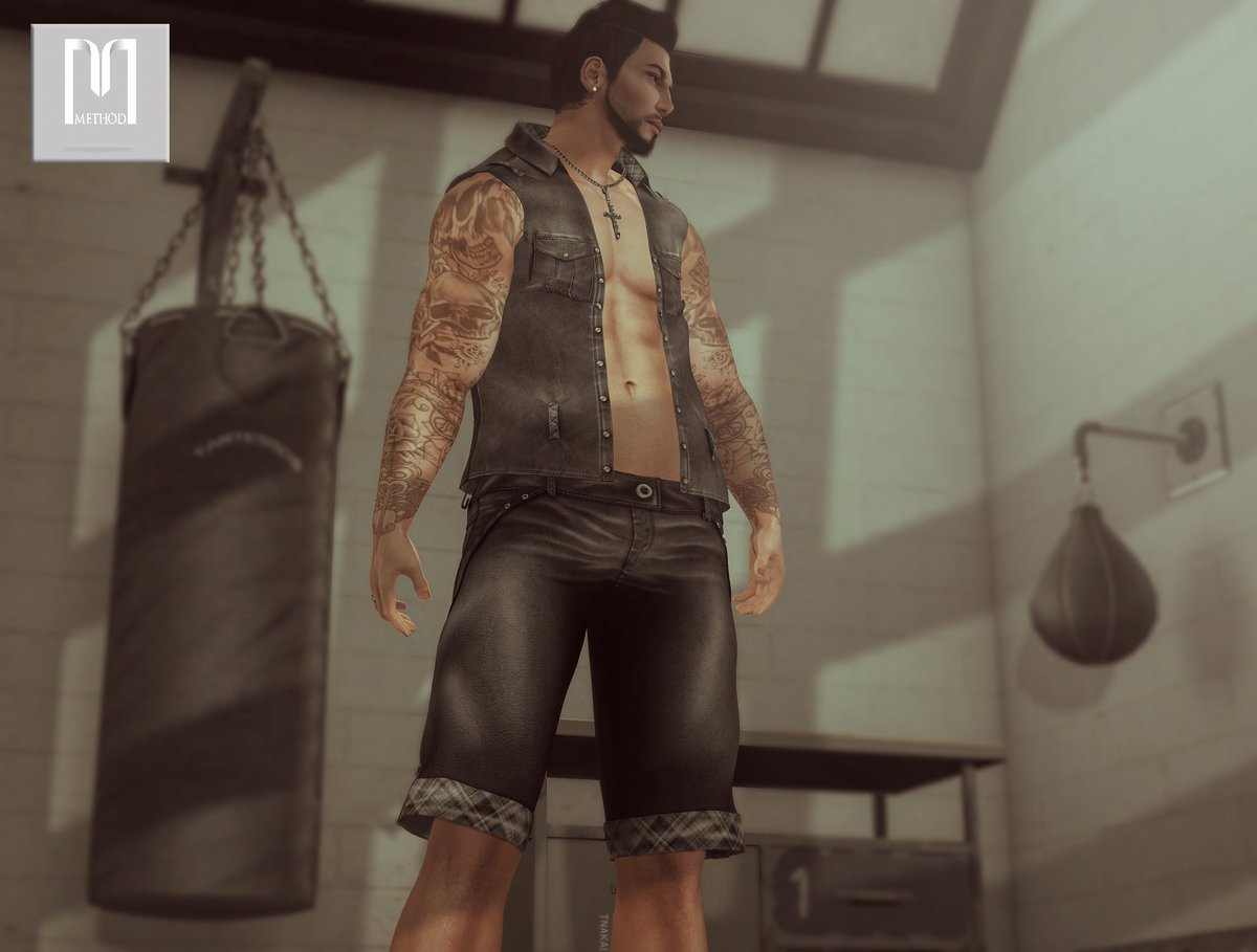 Method_Moda_'s tweet image. Leather Cargo Vest &amp;amp; Leather Roll Up Shorts
20th April until 15st June at MOM
maps.secondlife.com/secondlife/Sun…