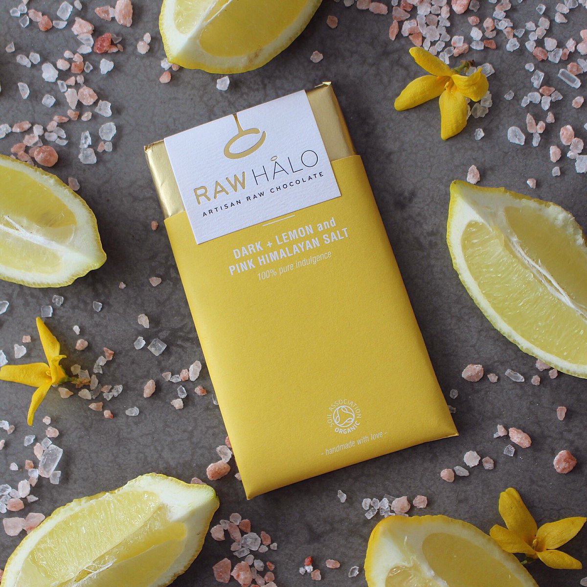 Hands up who's tried our newest flavours 🙋 Dark+Lemon and Pink Salt is going down a treat at Raw Halo HQ today 💛