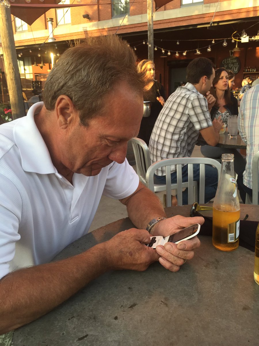 sp9xgnc's tweet photo. So I go to do PR at HarleyDavidsonMuseum with Springer and here's what he's doing at the table (check that phone). https://t.co/c2DSj8dNIx