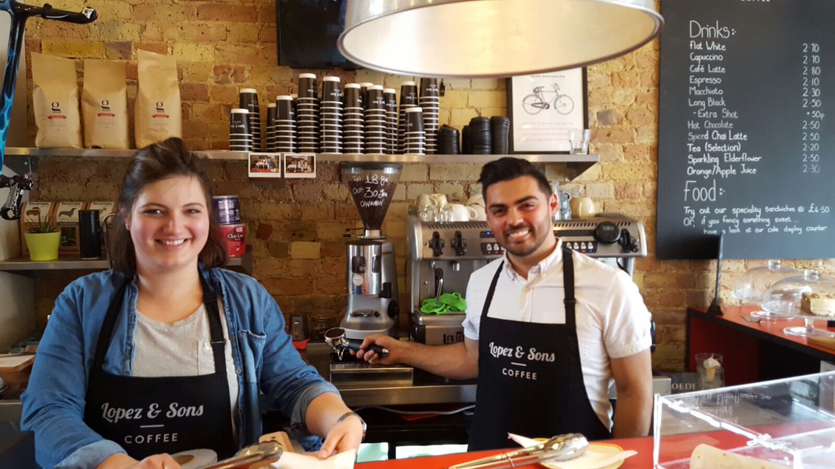 43nineteen's tweet photo. @lopezandsons Awesome new place for #coffee #Kingston #london Congratulations on opening today #toinfinityandbeyond https://t.co/y5c5SvikIE