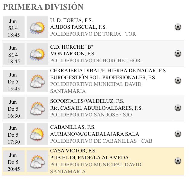 Domingo 5, a las 20:45 en el David Santamaría de Guadalajara: Casa Víctor FS - <a href="/PubDuendeFS/">F.Sala Pub Duende</a> #GoDuende