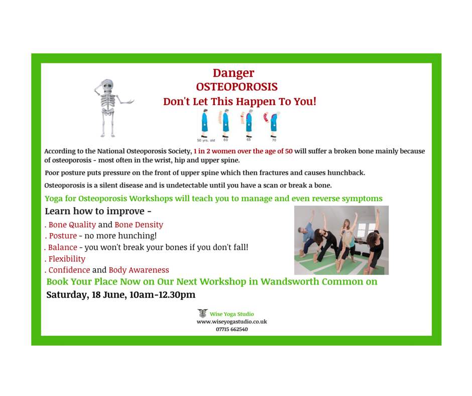 wiseyogastudio's tweet photo. StraightenUp-BuildBone-YogaForOsteoporosis Workshop-0n  #wandsworth https://t.co/ULADlxUSf8 #fulhamwi @Wandsworth_wi https://t.co/zxyQ4Er31g