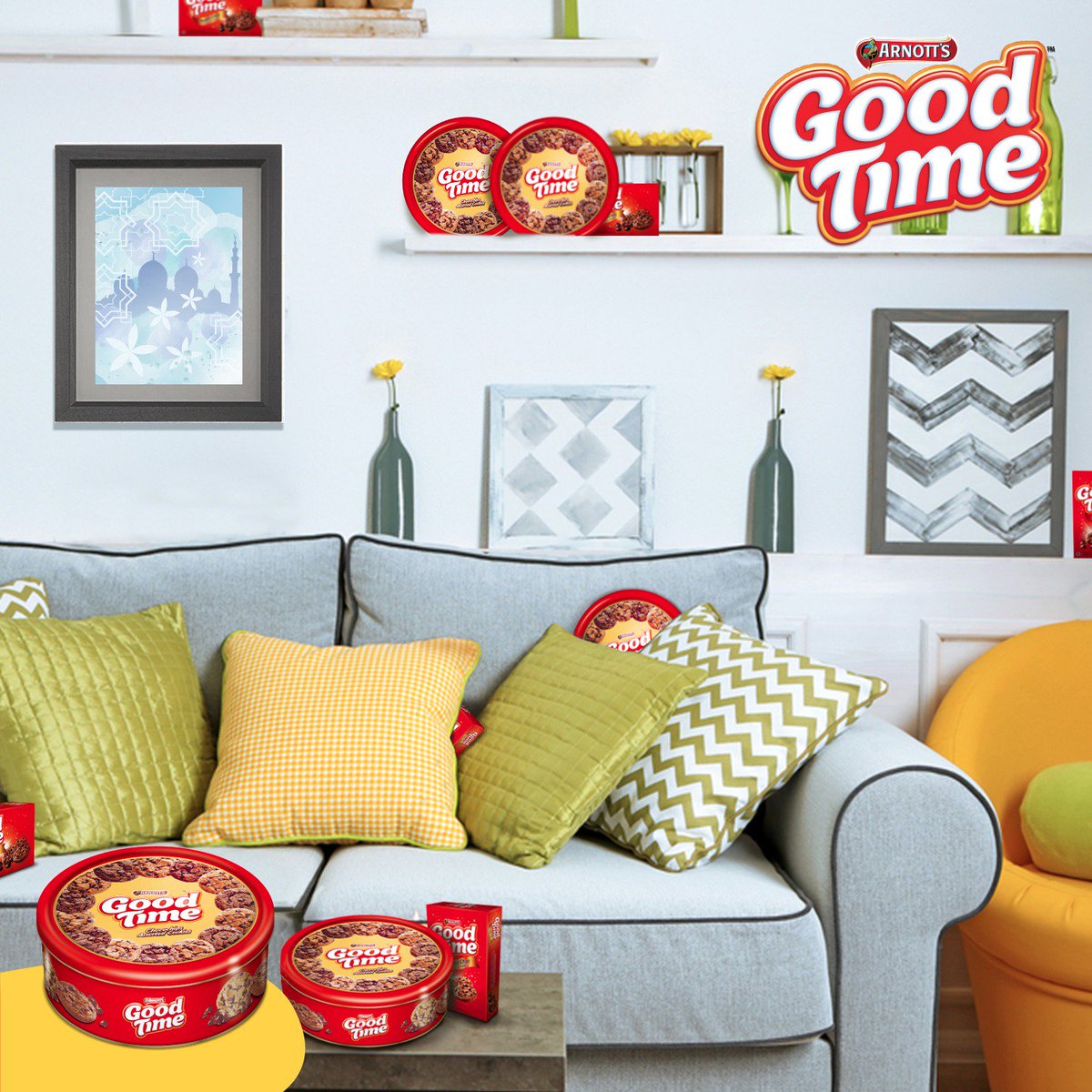 Hai Keluarga Good Time! Yuk tebak kira-kira berapa banyak Good Time yang ada pada gambar ini? #RamadhanSeruGoodTime