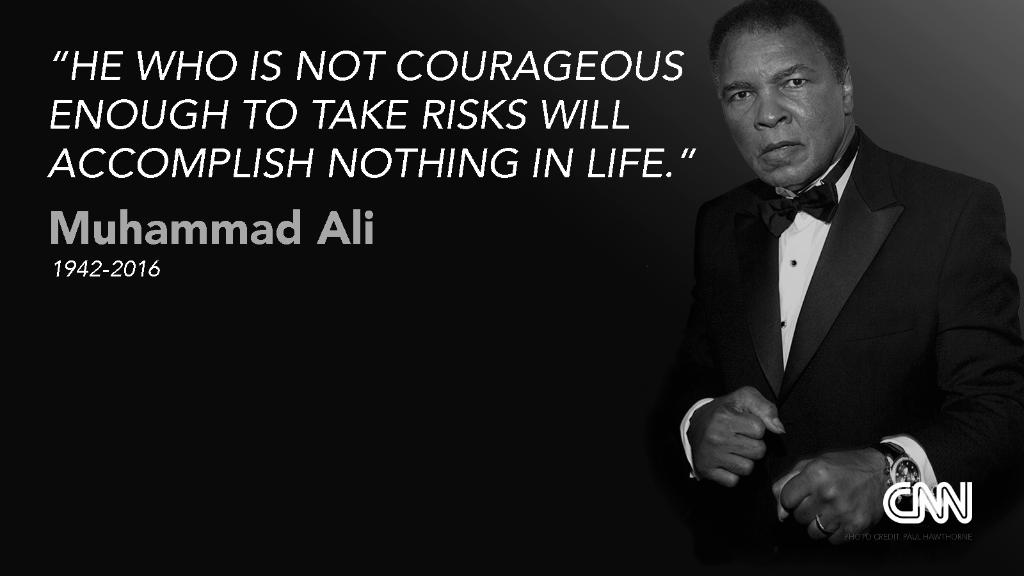 CNN's tweet image. Muhammad Ali: Boxing legend, activist and "The Greatest" to a world of fans cnn.it/1RTAkfE