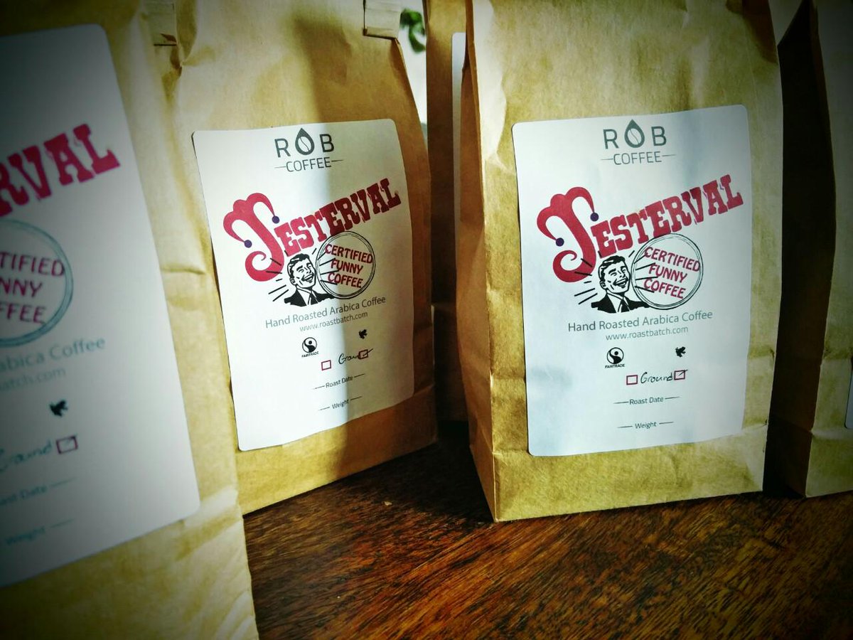 RoastShopCoffee's tweet photo. Have you tried the special  @JestervalComedy coffee blend by @RoastBatch? Caution!!! Extremely fresh and smooth. https://t.co/6v3vB6NK3p