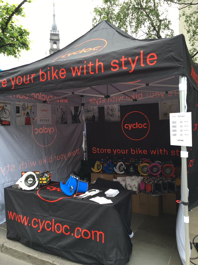 Cycloc's tweet image. All set up &amp;amp; excited for a day @NocturneSeries looks like the sun is coming out too 🌞 #london #cycling