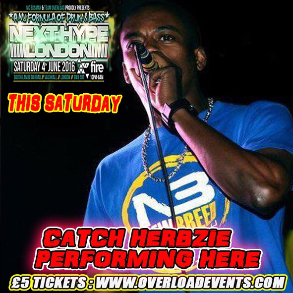 Tonight catch <a href="/Herbziemc/">Herbzie</a> 

£5 tickets | Girls FREE b4 10pm
overloadevents.com