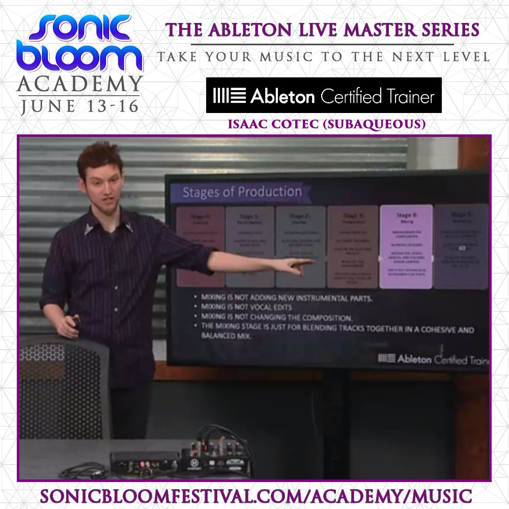 SONIC_BLOOM's tweet photo. #SONICBLOOMacademy @Ableton Live Master Series w/ #AbletonCertified trainer @subaqueousmusic https://t.co/NBwzCqFO7Y