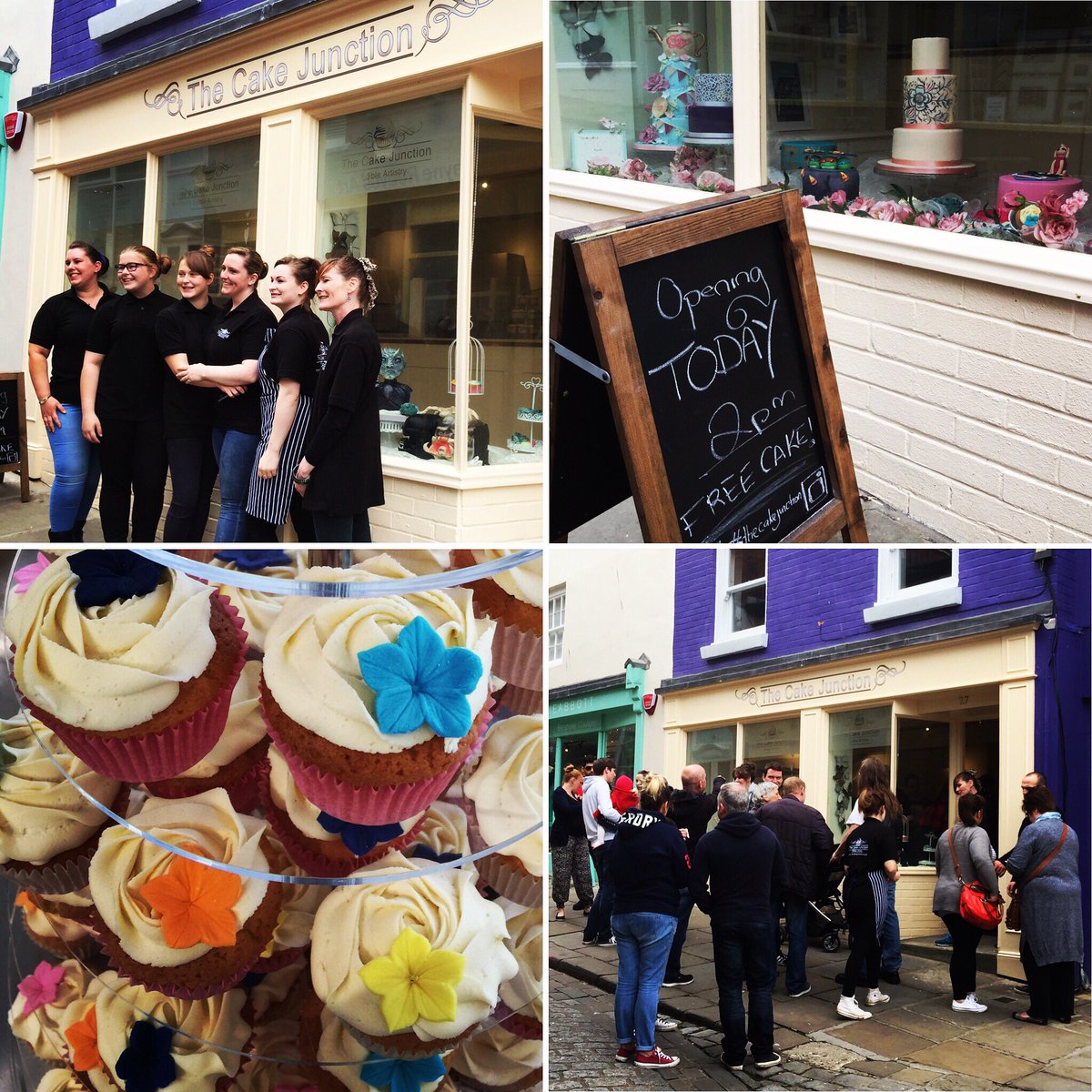laurennotes's tweet photo. Cracking day at the opening of #thecakejunction! 250 free celebration cupcakes gone in their first hour! #Folkestone https://t.co/0kCJlypUOZ
