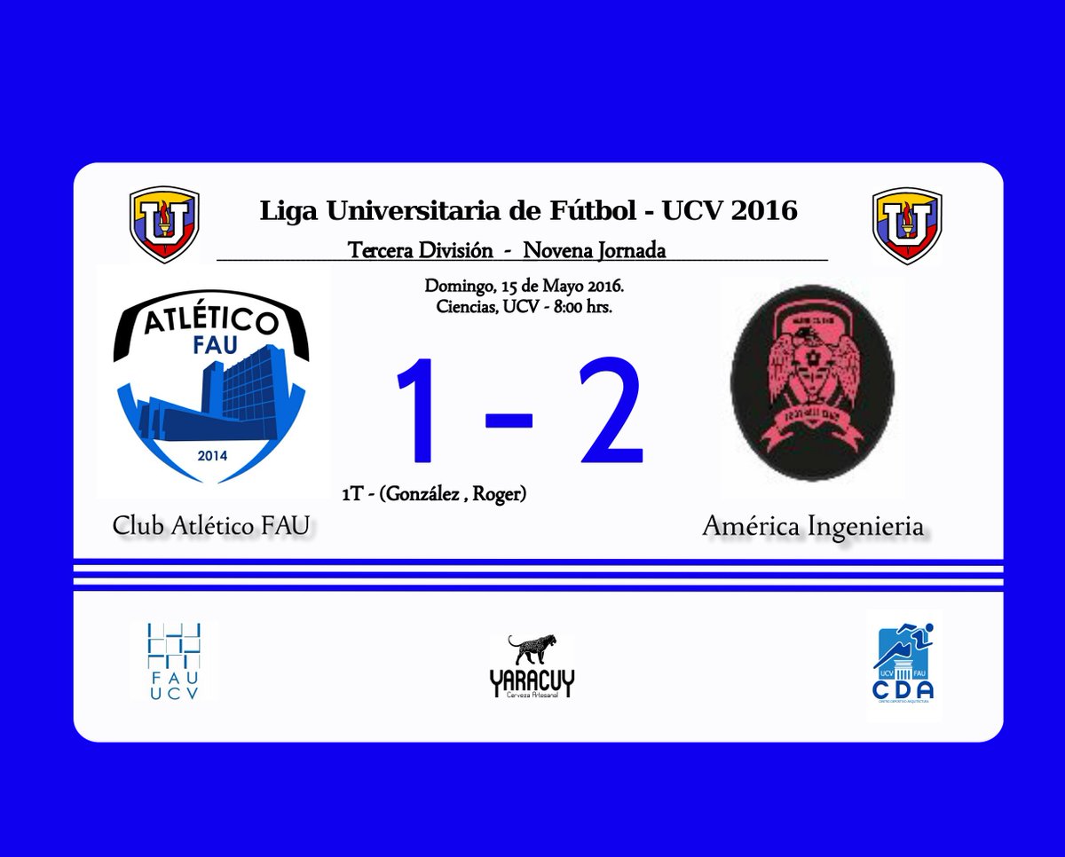 AtleticoFAU's tweet photo. @FAUUCV #AtleticoFAU #ATLFAU #DaleFAU #3eraLUF2016 https://t.co/TJpLlT8KD3
