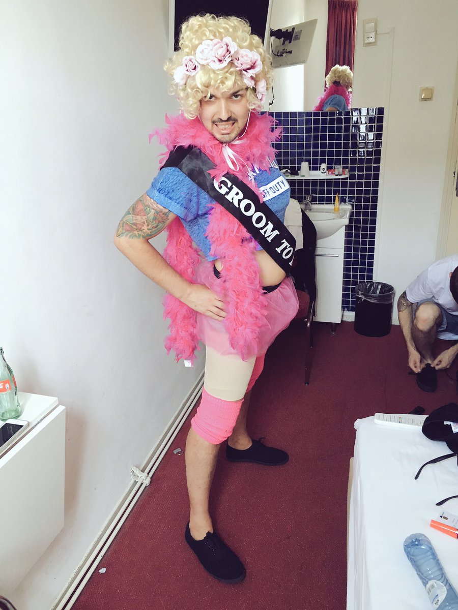 DiamondDaysUK's tweet photo. Today is the day we REALLY celebrate @alexdiamonddays stag du! Everybody congratulate him on his outfit 😜 https://t.co/FUVGThBJ6N