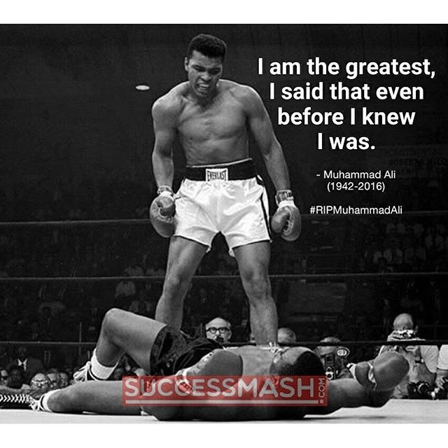 Success_Mash's tweet photo. I am the greatest, I said that even before I knew I was. – Muhammad Ali (1942-2016)… https://t.co/PyyD4LVU7G https://t.co/hZiFHEgQ95