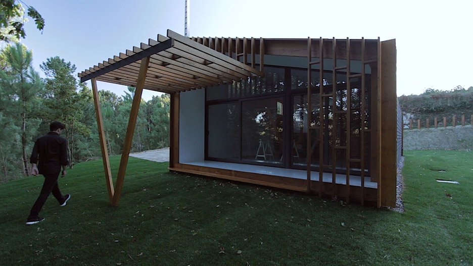 dezeen's tweet image. This modular housing system is based on standard concrete sewer pipes in Portugal: dezeen.com/?p=912320